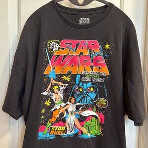Star Wars Graphic T-Shirt Mad Engine 3XL Black Retro Comic Print